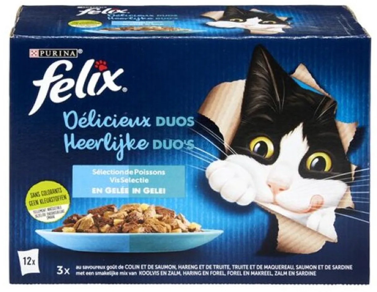 6x Felix - Malse reepjes visselectie in gelei - 12x85g van Felix – productfoto