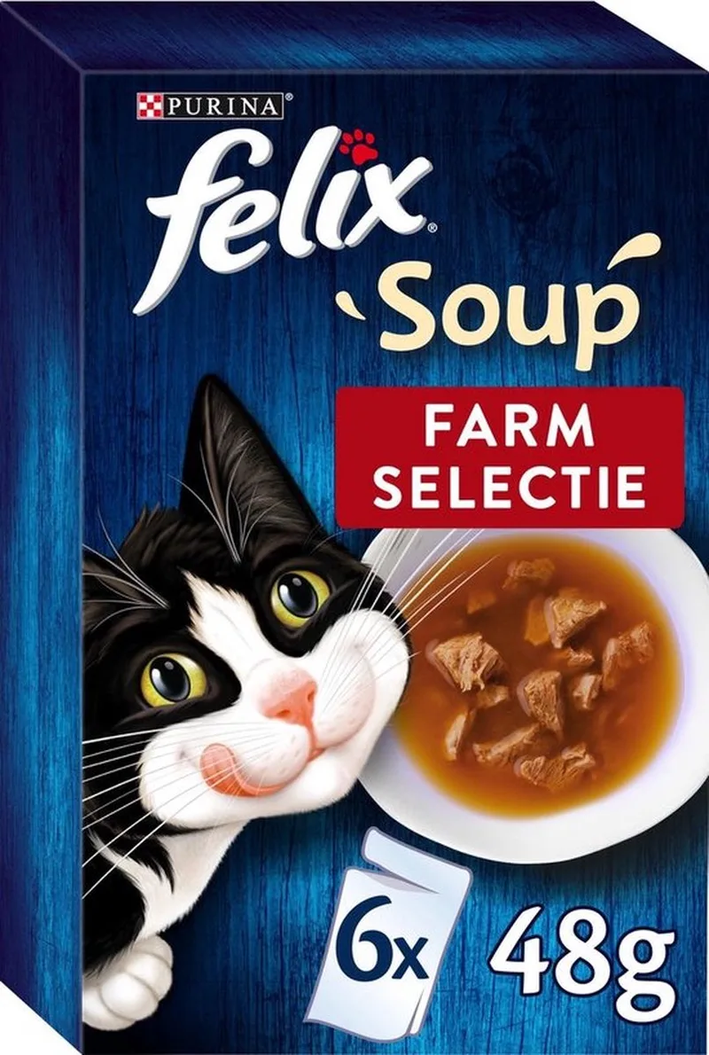 6x Felix Soup Vlees Selectie - Kattenvoer Natvoer 6x48g by Felix – product photo