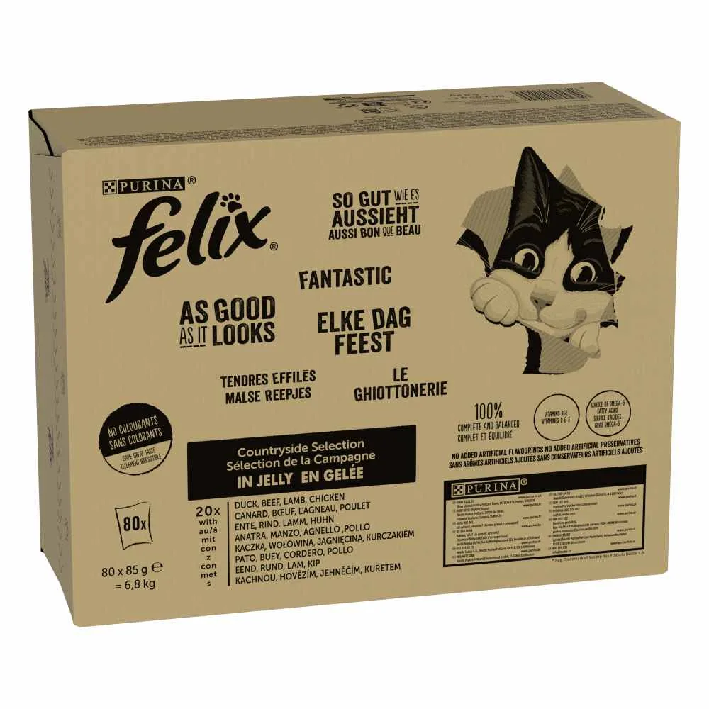 80 x 85 vlees Mix I Rund, Kip, Eend, Lam Felix Kattenvoer van Felix – productfoto