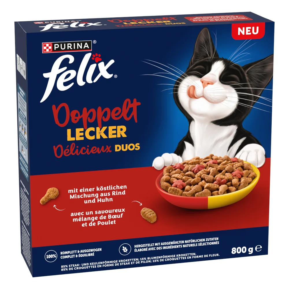 800 g Felix Dubbel lekker Rund & Kip Kattenvoer droog by Felix – product photo