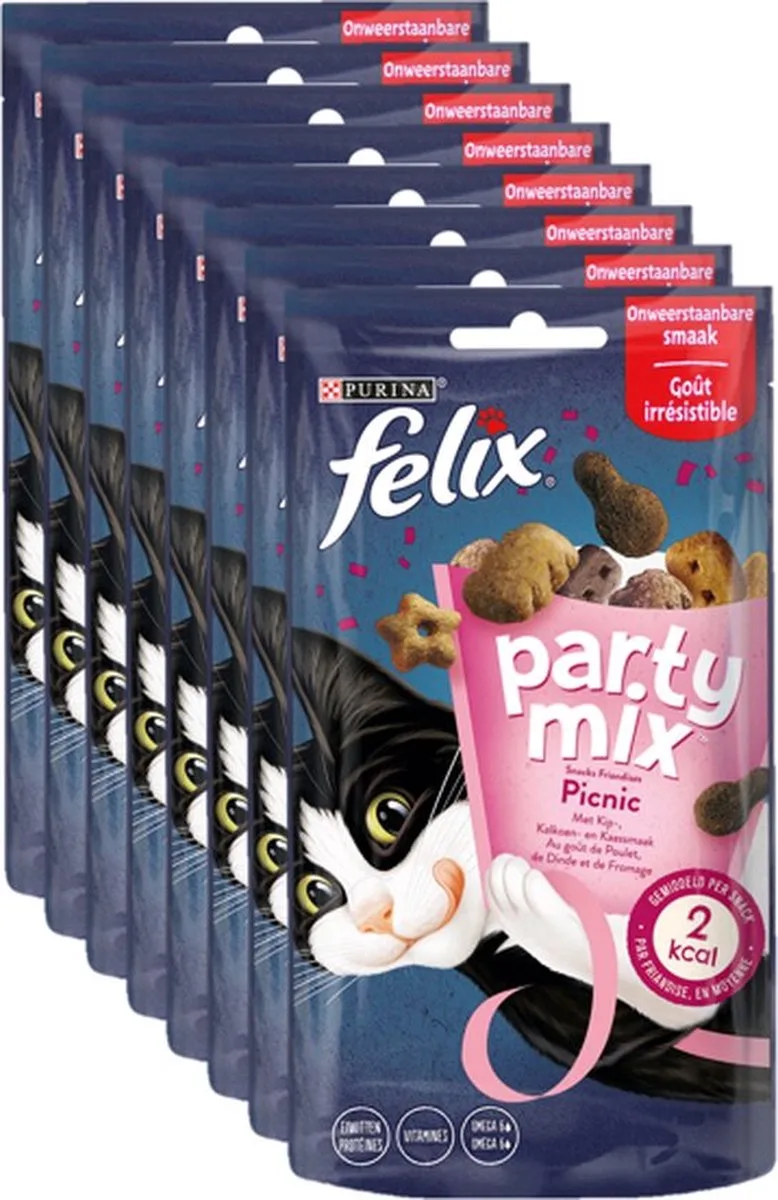 8x Felix - Partymix Picnic Mix - Kattensnacks - 60 g de Felix – photo produit