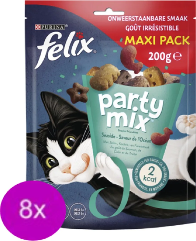 8x Felix - Partymix Seaside Mix - Kattensnacks - 200 g by Felix – product photo