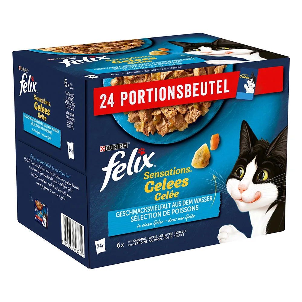 96x85g Gemengd Pakket Felix Sensations Kattenvoer by Felix – product photo