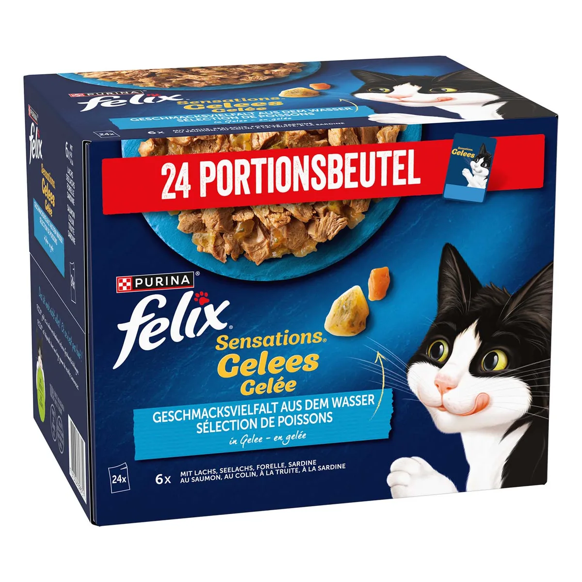 96x85g Vis Selectie Felix Sensations Kattenvoer van Felix – productfoto