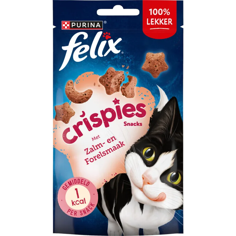 Crispies Friandise pour Chat Saumon et Truite 45 g de Felix – photo produit