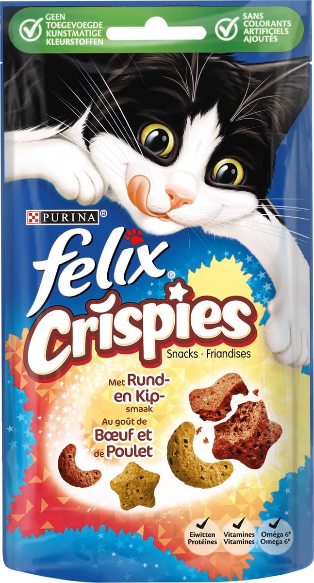Crispies - Rund & Kip - Kattensnack - 45 gr by Felix – product photo