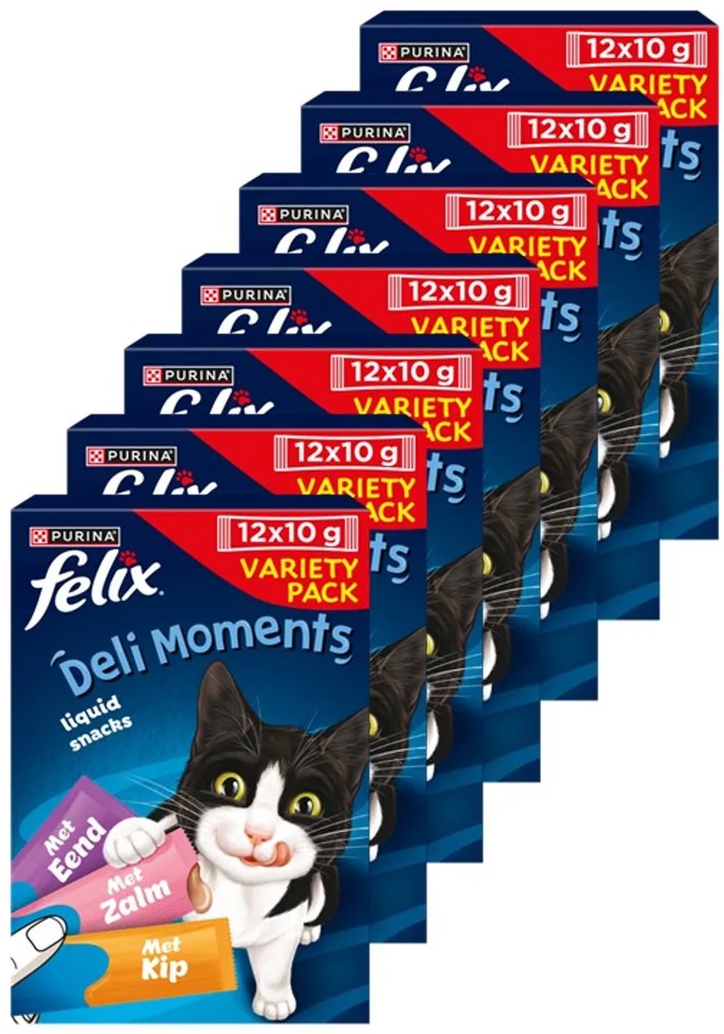 Deli Moments - Kattensnack Liquid - Variety pack - 44 x 10 g von Felix – Produktfoto