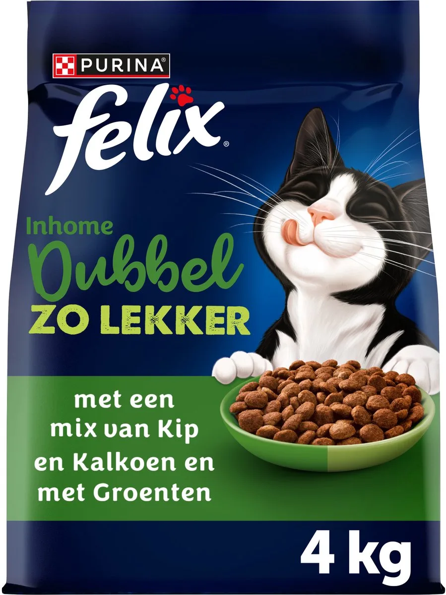 Dubbel Zo Lekker Inhome - Kip & Kalkoen - 4 x 4kg by Felix – product photo