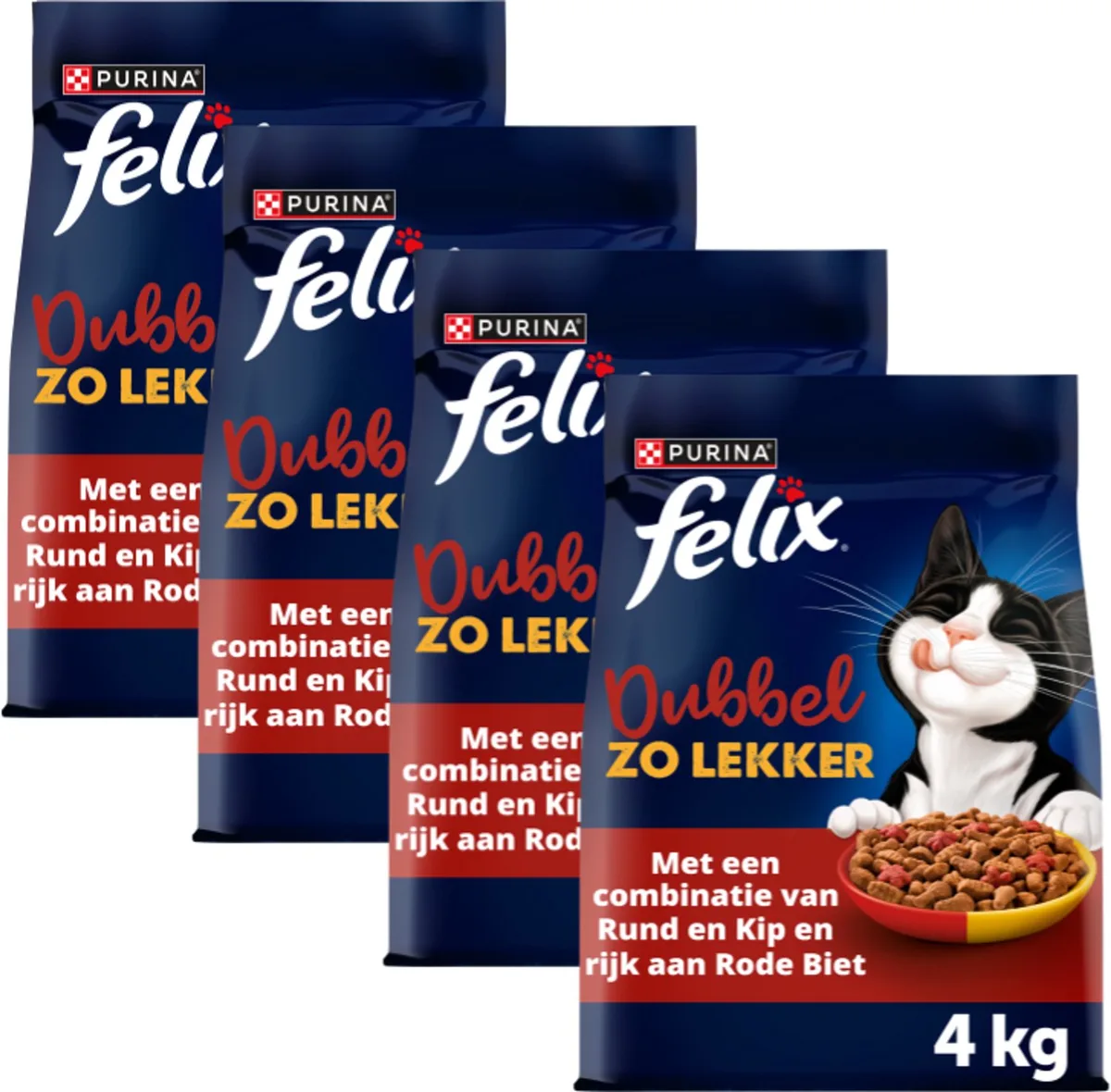 Dubbel Zo Lekker - Rund & Kip - 4 x 4kg by Felix – product photo
