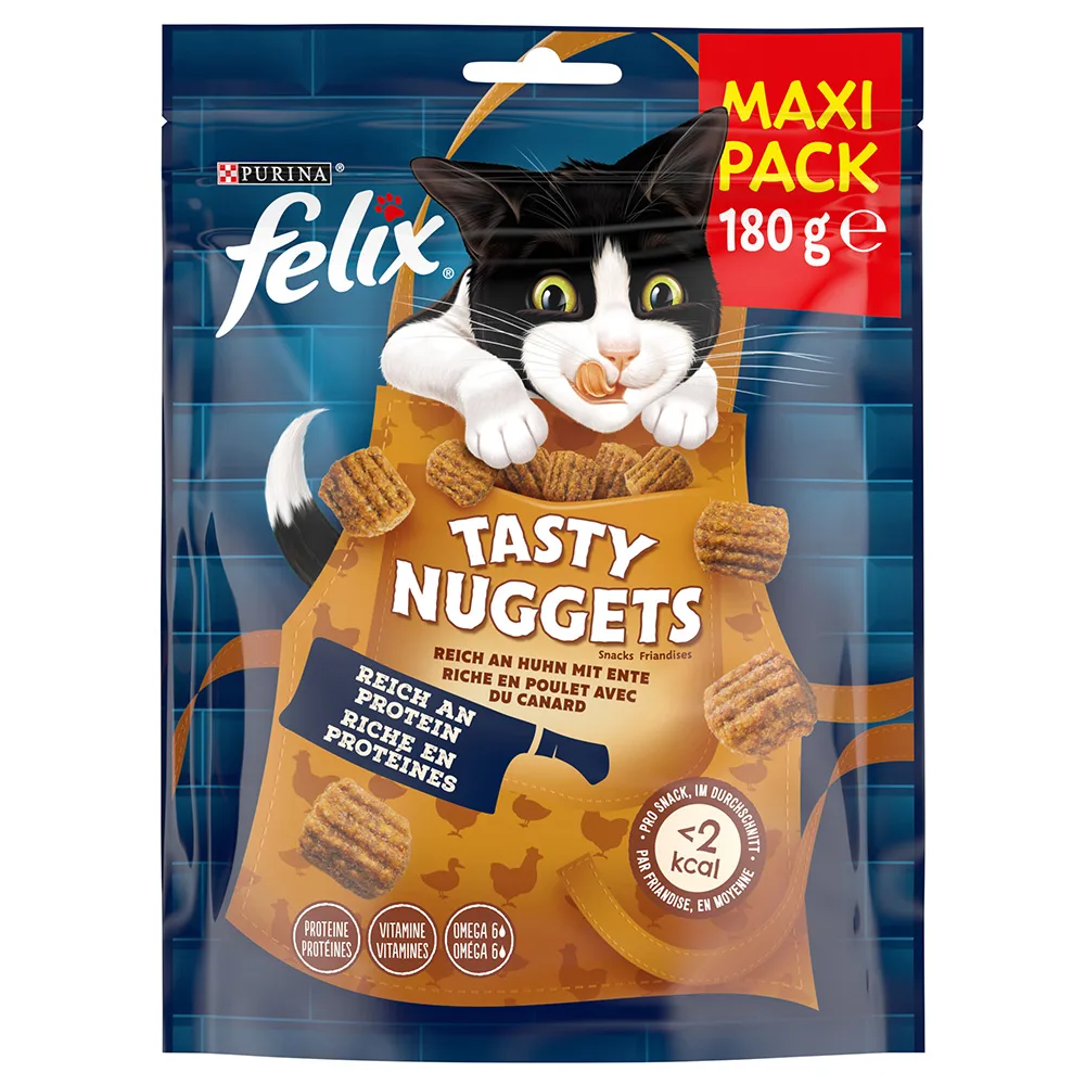 Dubbelpak: 2x180g Felix Tasty Nuggets Kip en Eend Kattensnacks by Felix – product photo