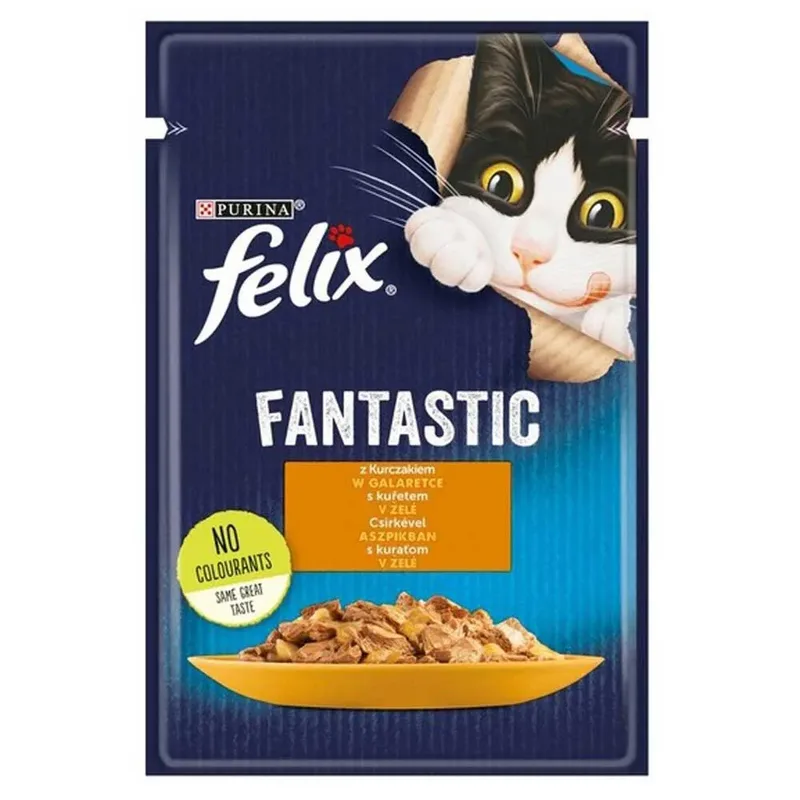 Fantastisch Natvoer Met Kip In Gelei Voor Katten 85g de Felix – photo produit