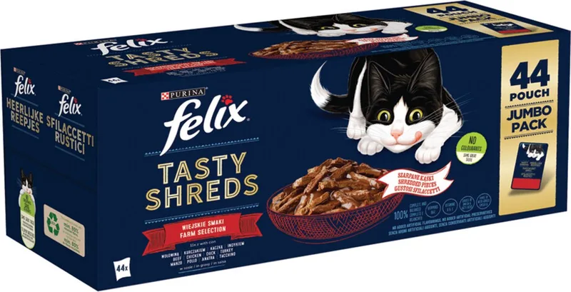 Heerlijke Reepjes Farm Selectie Multipack - Kattenvoer - 44x85g von Felix – Produktfoto