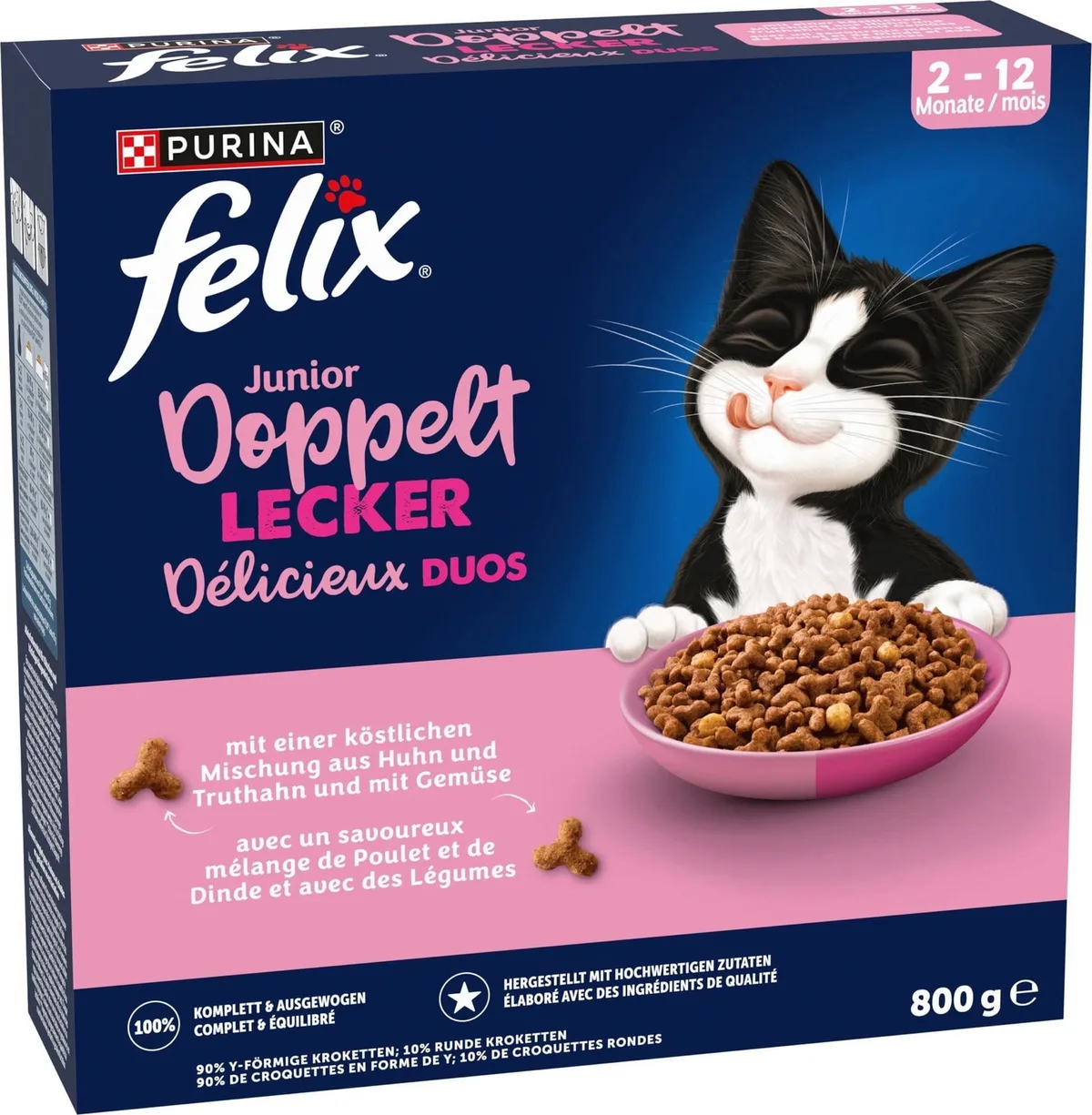JUNIOR Doppelt Lecker Geflügel - 800 g från Felix – produktbild
