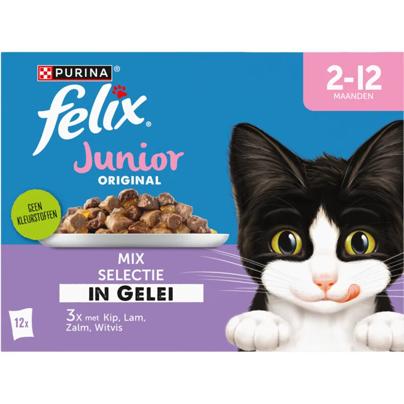 junior mix in gelei kattenvoer meerpakket de Felix – photo produit