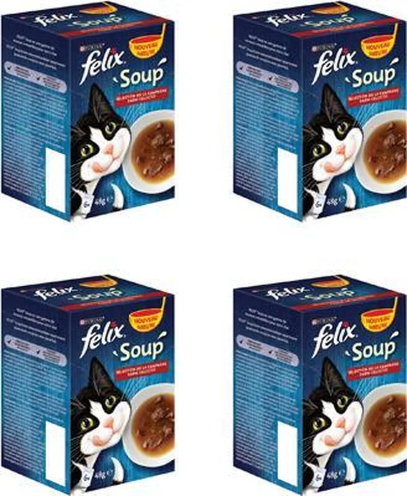 Kattenvoer - Countryside Soep Vlees- 6x48 gram - per 4 verpakkingen von Felix – Produktfoto