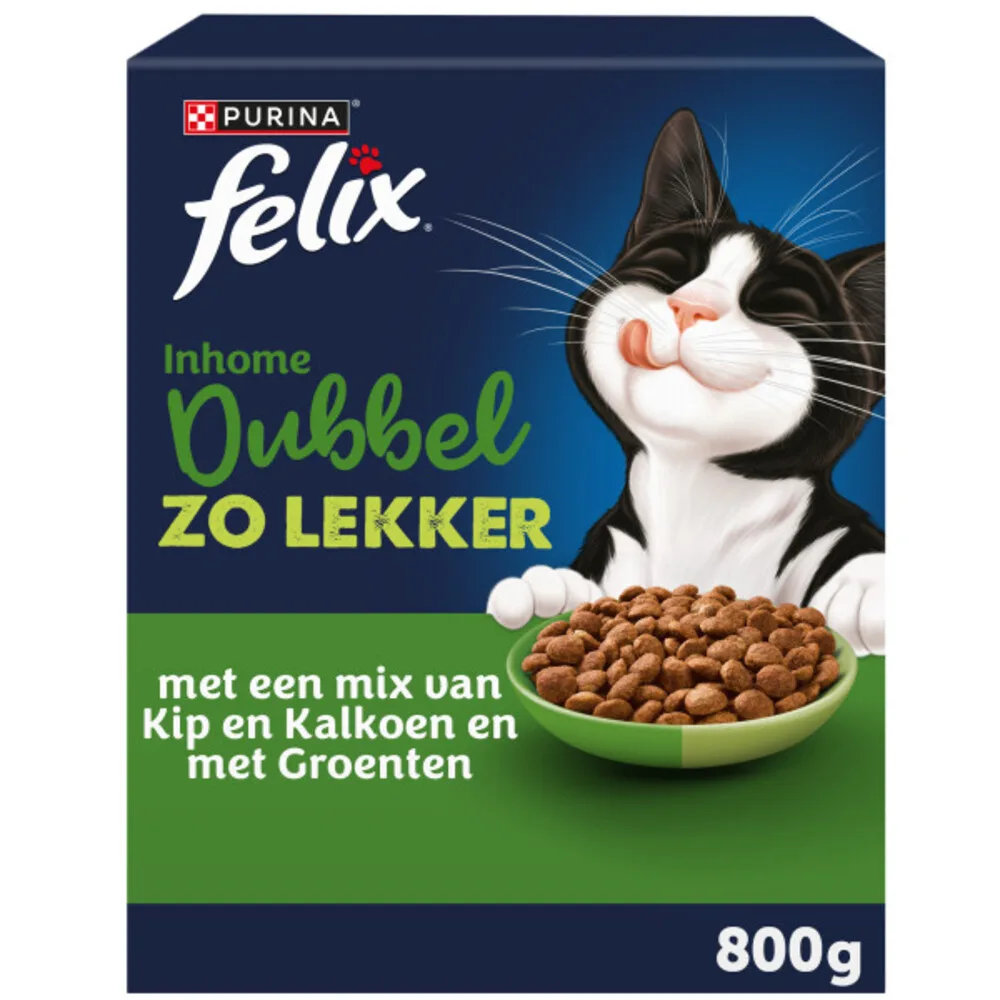 Kattenvoer Droog Dubbel Zo Lekker Inhome Kip & Kalkoen 800 gr by Felix – product photo