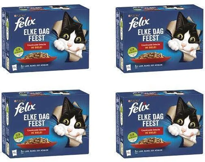 Kattenvoer - EDF countryside selectie gelei - 12x85 per 4 verpakkingen von Felix – Produktfoto