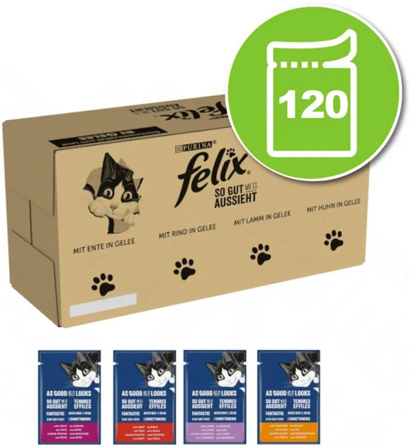Purina Felix Mix 120x85g Nourriture Humide Pour Chats de Felix – photo produit