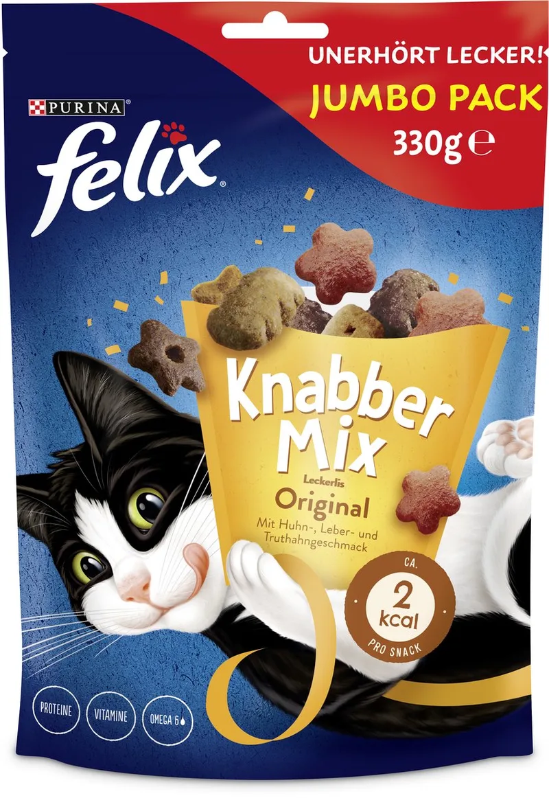 Knabber Mix Original Knapperige kattensnack, 1 x 330 g by Felix – product photo