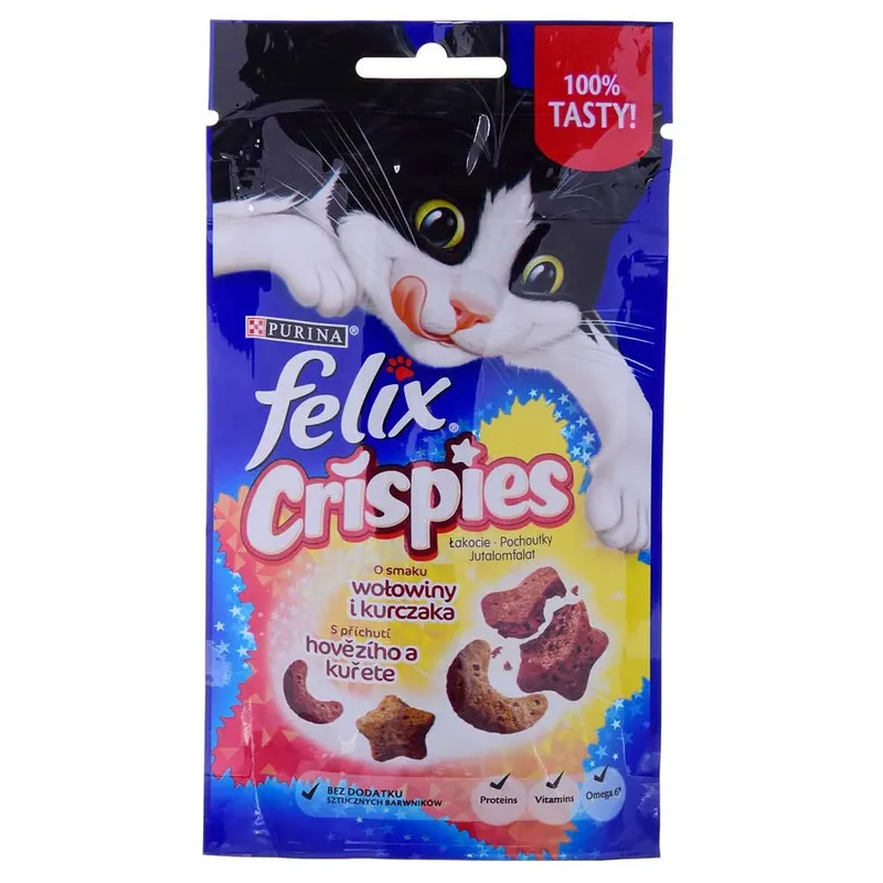 Knapperige Natvoer Voor Katten Met Rundvlees En Kip 45g by Felix – product photo