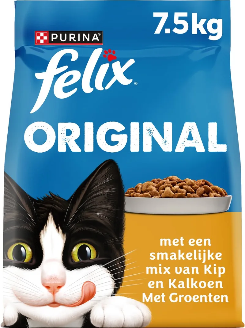Original - Katten droogvoer - Kip & Kalkoen - 7,5kg von Felix – Produktfoto