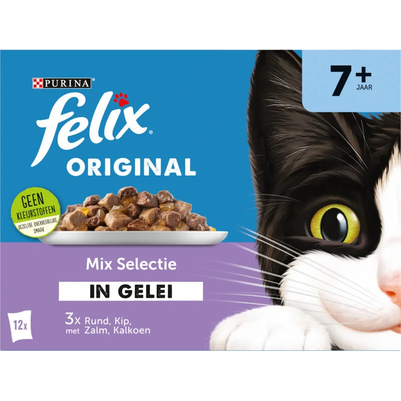 origineel premium kattenvoer mix 12 × 85 g van Felix – productfoto