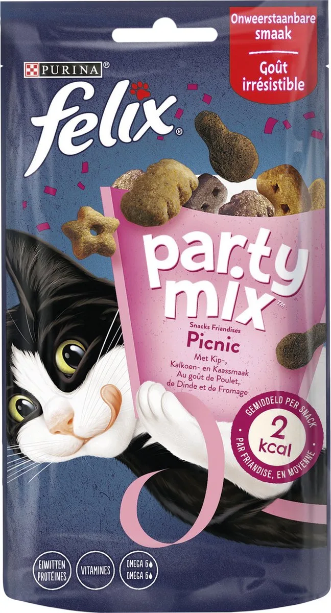 Partymix Picnic - Kattensnack - Mix 60 g by Felix – product photo