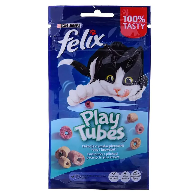 Play Tubes Fish Shrimps 50g Nassfutter Für Katzen von Felix – Produktfoto