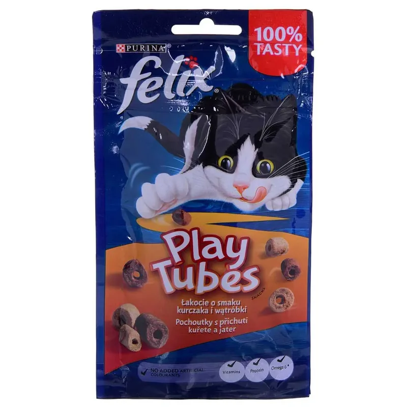 Play Tubes Natvoer Voor Katten Met Kippelever 50g by Felix – product photo
