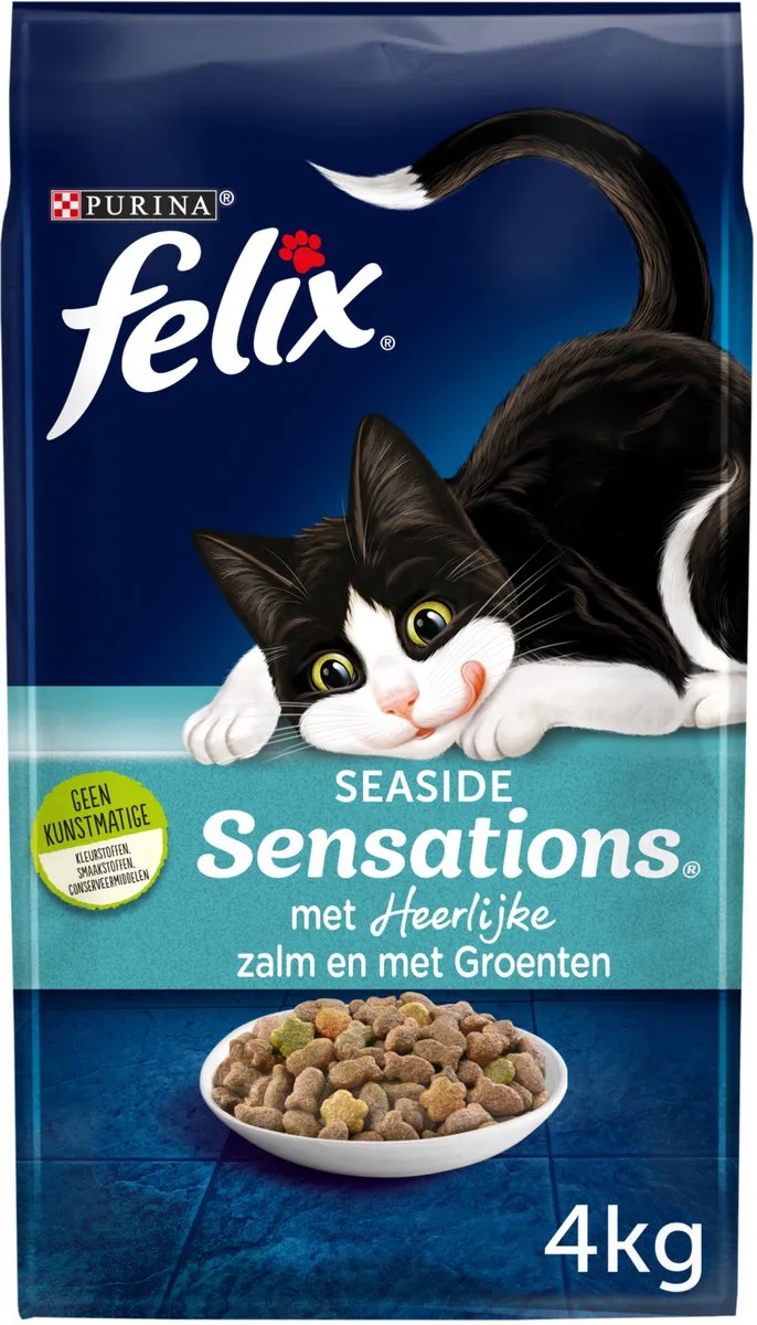 Seaside Sensations - Kattenvoer Droogvoer - Zalm, Koolvis & Groenten - 4 kg von Felix – Produktfoto