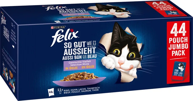 Serie - Kattenvoer - 44x85g - Gemengde Smaken de Felix – photo produit