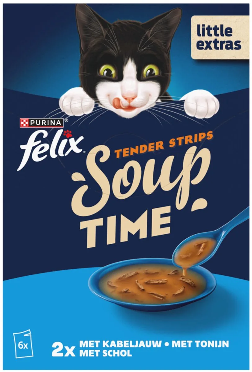 Soup Tender Strips Vis - 6 x 48 gr by Felix – product photo