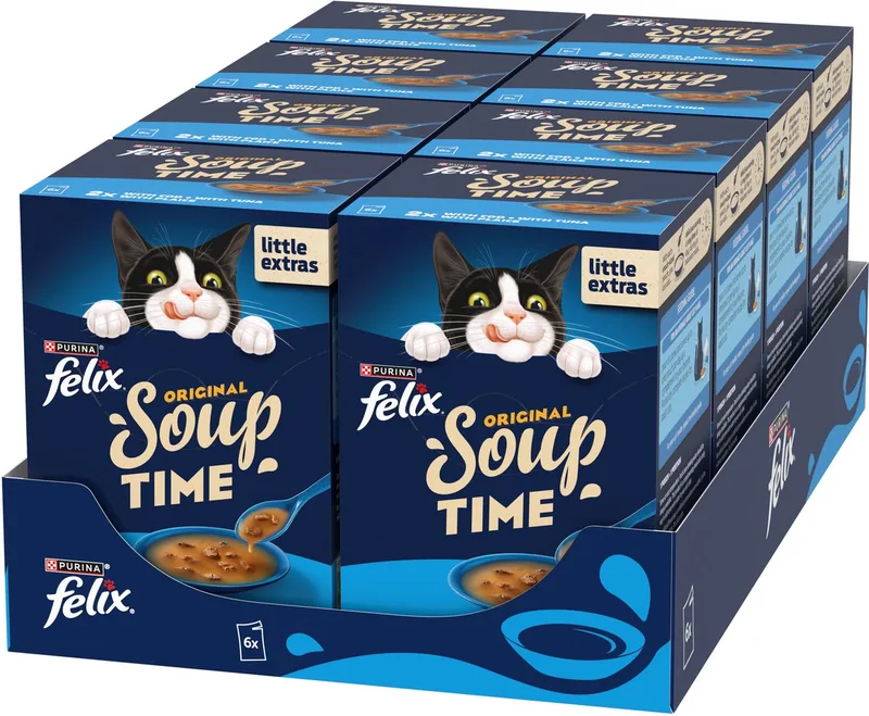 Soup Vis Selectie - Kattenvoer Natvoer - 48 x 48 g by Felix – product photo
