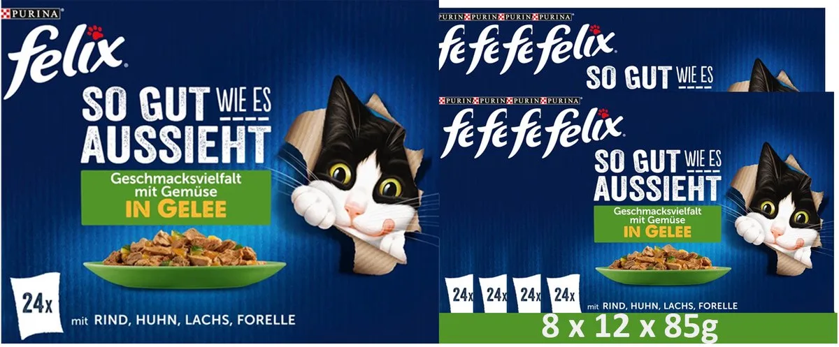 Zo lekker als het eruitziet met groenten (6 x 12 x 85g) van Felix – productfoto