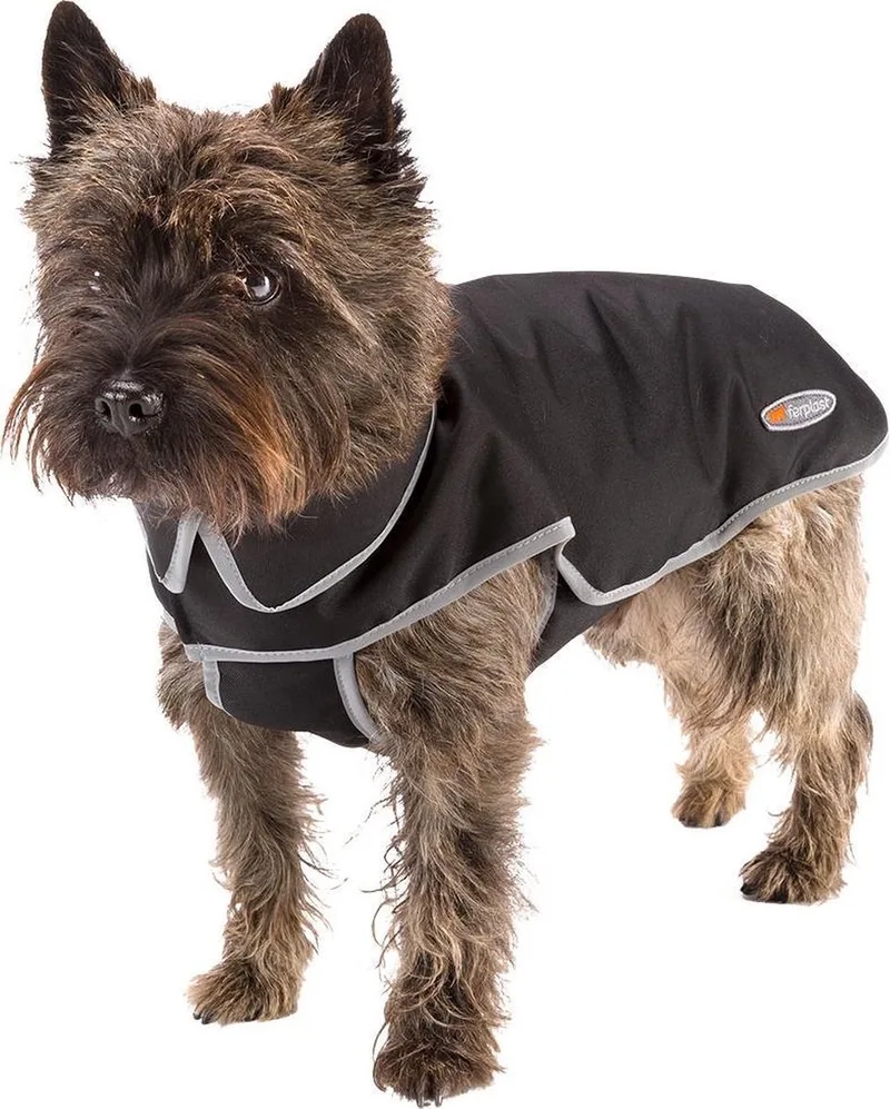 baubau mode - hondenjas - Manteau techno - met reflectie - inclusief harnas tuigje - 34cm ruglengte (vooraf meten aub!!) von Ferplast in Schwarz – Produktfoto