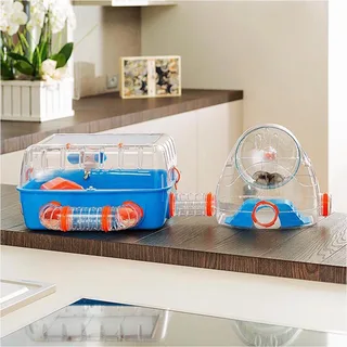 Combi 2 Hamsterkooi - 79,5 x 29,5 x 26,3 cm by Ferplast in Blue – product photo 1 of 6