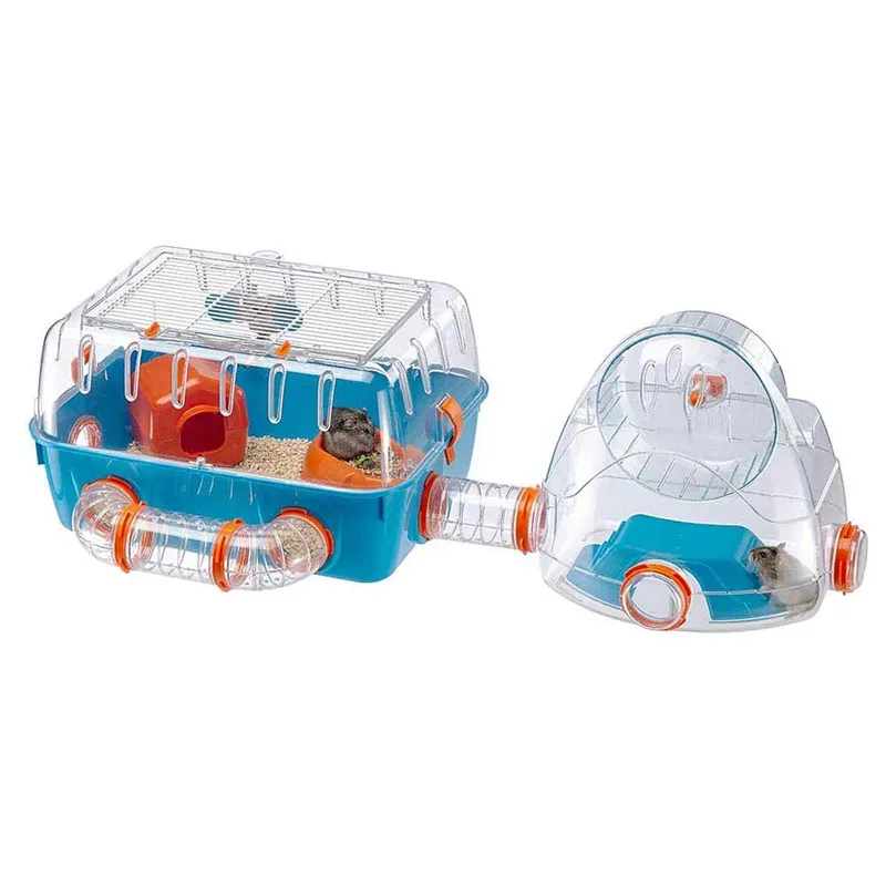 Combi 2 Hamsterkooi - 79,5 x 29,5 x 26,3 cm by Ferplast in Blue – product photo 2 of 6