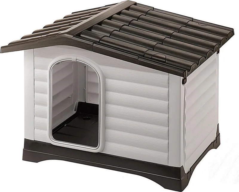 Dogvilla 110 Hondenhok - Grijs - 111 x 84 x 79 cm de Ferplast en Anthracite, Gris – photo produit