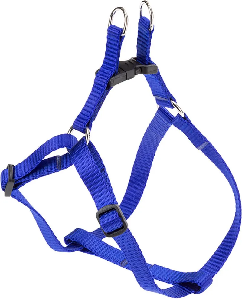 Easy P Harnas / Hondentuigje - Nylon - XL - Borstomtrek 63 - 94 cm (GELIEVE ALVORENS BESTELLEN OPMETEN) de Ferplast en Bleu foncé – photo produit