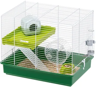 Duo Hamsterkäfig von Ferplast in Weiß, Grün – Produktfoto 1 von 5