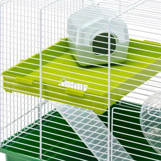 Duo Hamsterkäfig von Ferplast in Weiß, Grün – Produktfoto 4 von 5
