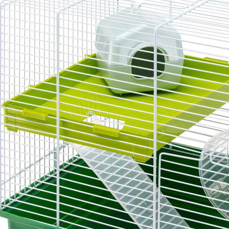 Duo Hamsterkäfig von Ferplast in Weiß, Grün – Produktfoto 4 von 5