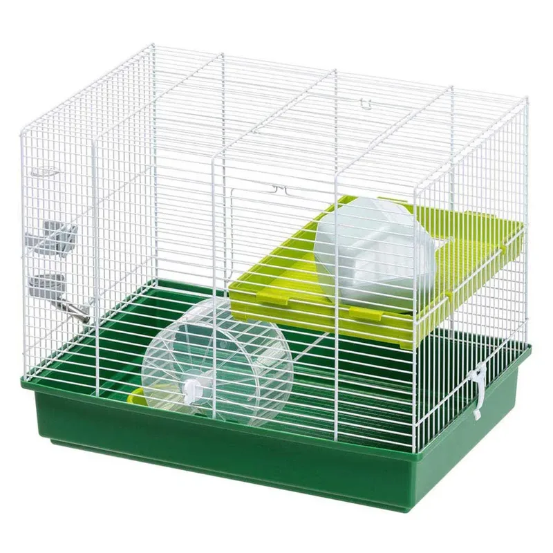 Duo Hamsterkäfig von Ferplast in Weiß, Grün – Produktfoto 2 von 5