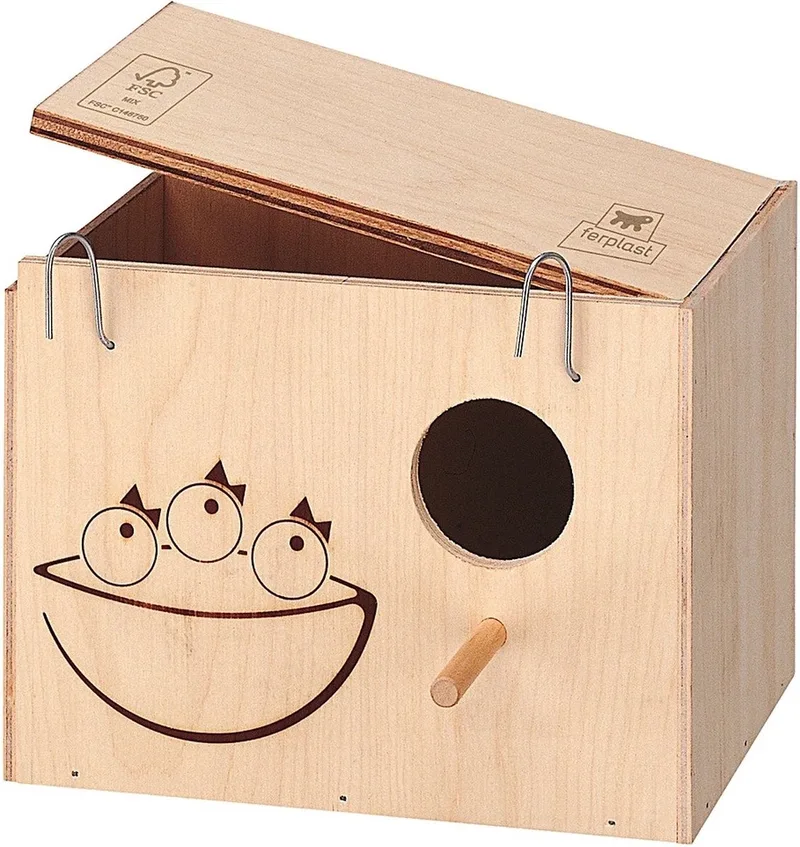 houten vogelhuisje/vogelnest nido middel by Ferplast in Beige – product photo