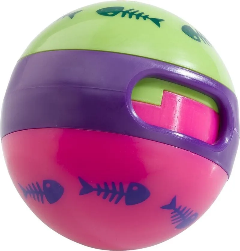 Kattenspeelgoed Bal Met Koekjes 7 Cm Roze/paars de Ferplast en Rose – photo produit