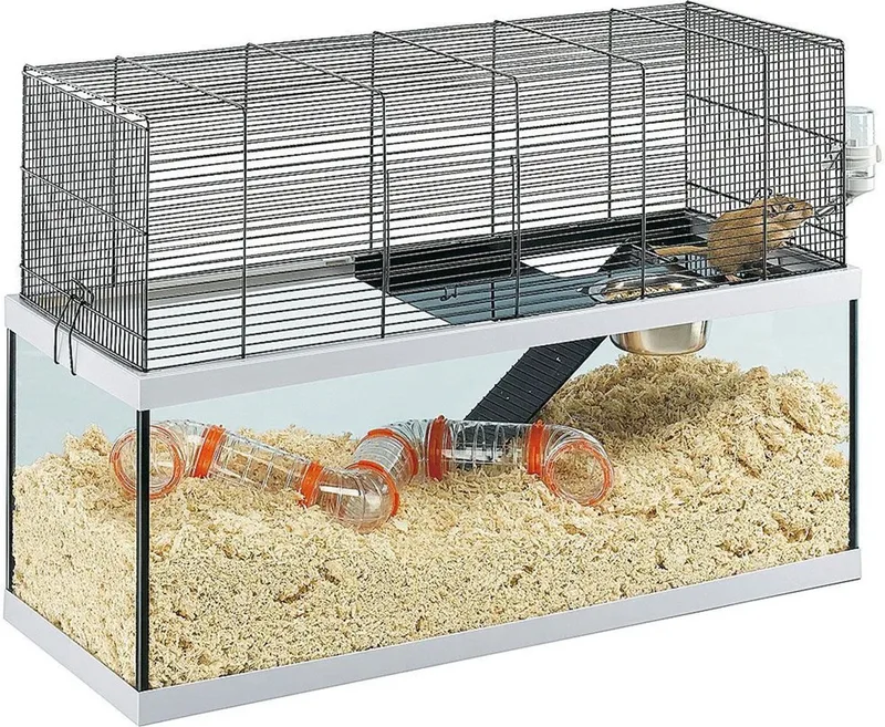 Knaagdierkooi Gabry 80 - Dierenverblijf - 79x30.5x51.5 cm von Ferplast in Grau – Produktfoto
