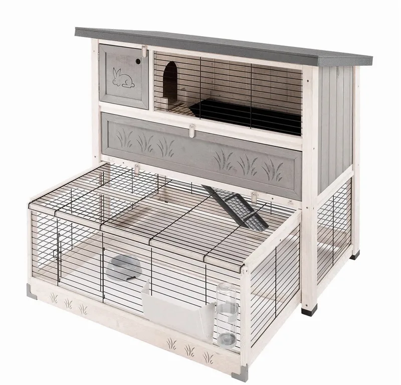Konijnenhok Ranch Max - 117 x 69 x 107 cm by Ferplast in Grey – product photo