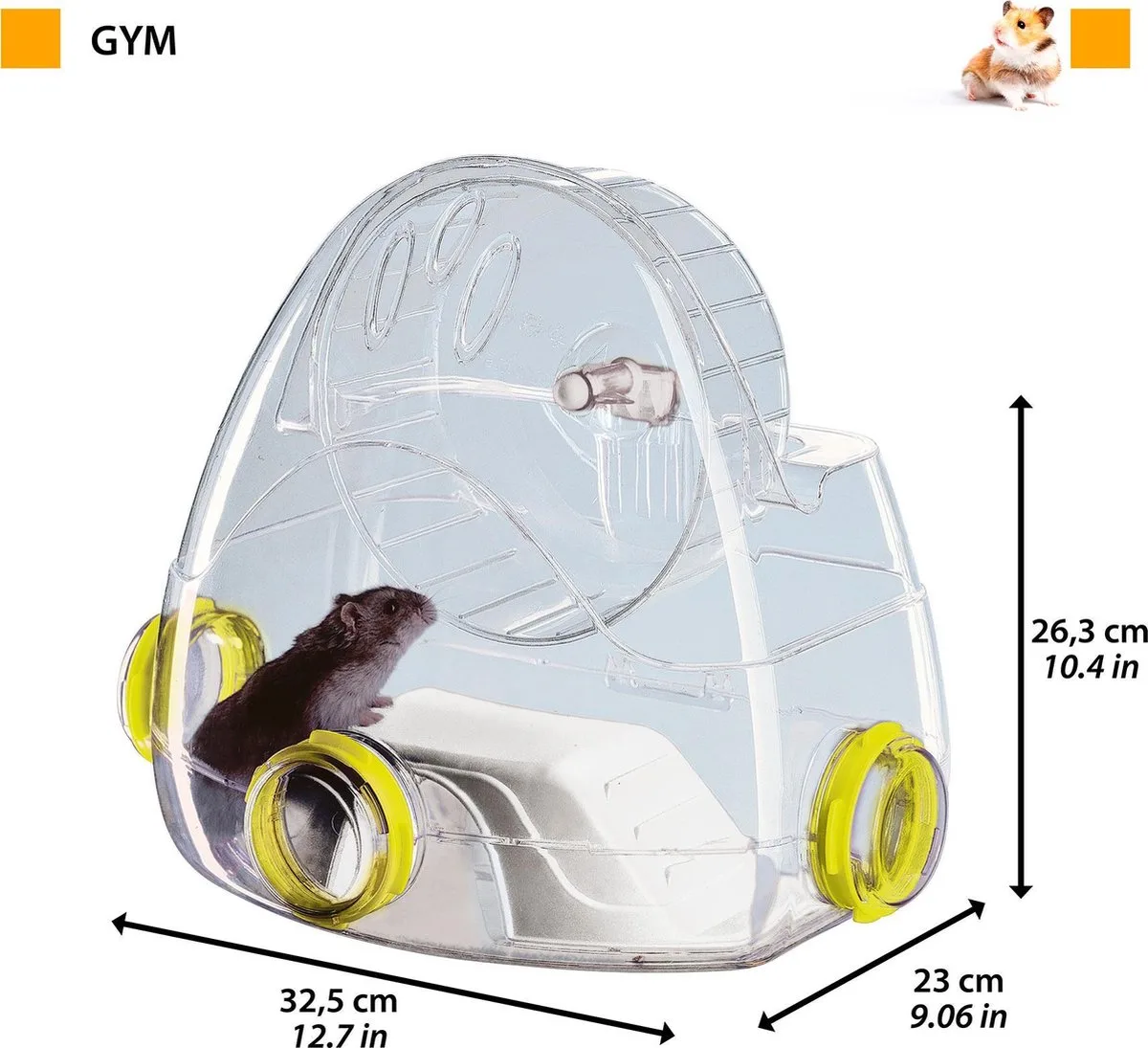 cage Ferplast maison de jeu hamster gym, 32,3 x 23 x 26,3 cm de Ferplast en Gris clair – photo produit