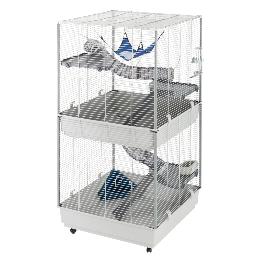 kooi voor kleine dieren Furet Tower - grijs: L 80 x B 75 x H 161 cm by Ferplast – product photo