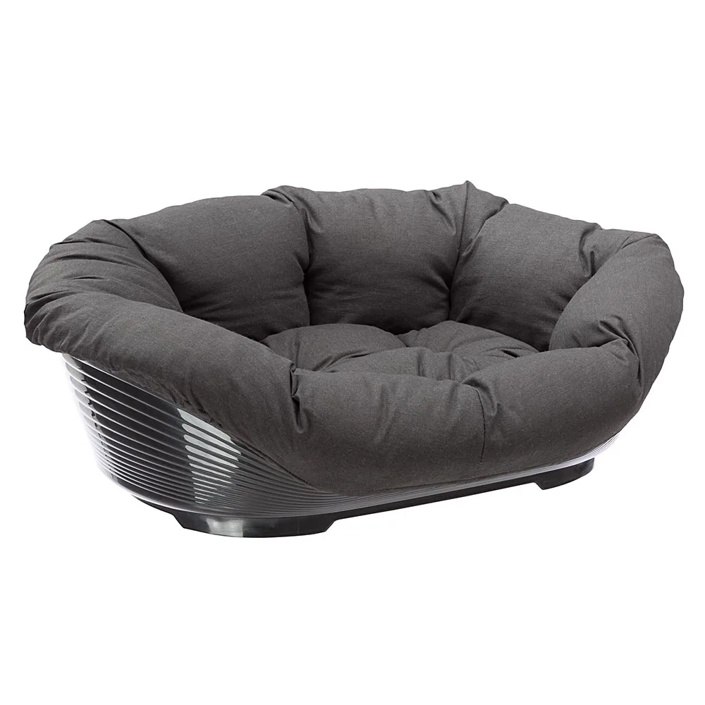 L61,5 x B45 x H21,5 cm Ferplast Siesta Deluxe Hondenmand + Kussen Antraciet fra Ferplast – produktbillede